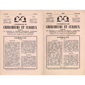 L'Intermédiaire des chercheurs et curieux n° 226 à 237 L'Intermédiaire des chercheurs et curieux n° 226 à 237