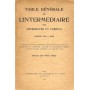 Table décennale 1921-1933 - L'Intermédiaire des chercheurs et curieux