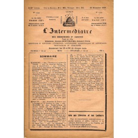 L'Intermédiaire des chercheurs et curieux n° 1739 L'Intermédiaire des chercheurs et curieux n° 1739