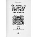 Répertoire de généalogies françaises imprimées - Volume 3