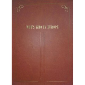WHO’S WHO IN EUROPE WHO'S WHO IN EUROPE