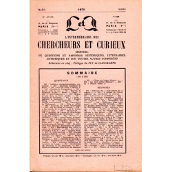 L'Intermédiaire des chercheurs et curieux n° 228 L'Intermédiaire des chercheurs et curieux n° 228