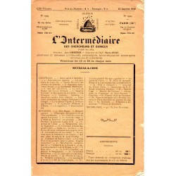 L'Intermédiaire des chercheurs et curieux n° 1929 L'Intermédiaire des chercheurs et curieux n° 1929