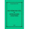 NEUVIEME RECUEIL DE GÉNÉALOGIES ANGEVINES