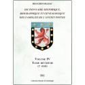 DICTIONNAIRE HISTORIQUE ET GENEALOGIQUE DES FAMILLES DU POITOU - volume 4