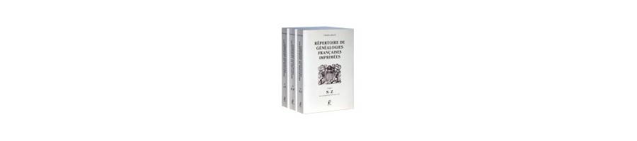 Répertoire de généalogies françaises imprimées du colonel E. Arnaud